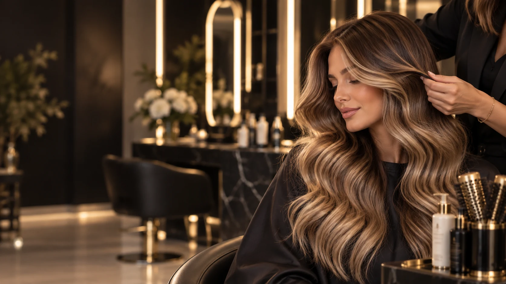Hair Station Maltepe Park salonunda profesyonel saç tasarımı ve balayage görünümü